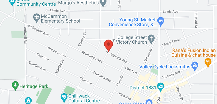 map of 205 9450 ROBSON STREET